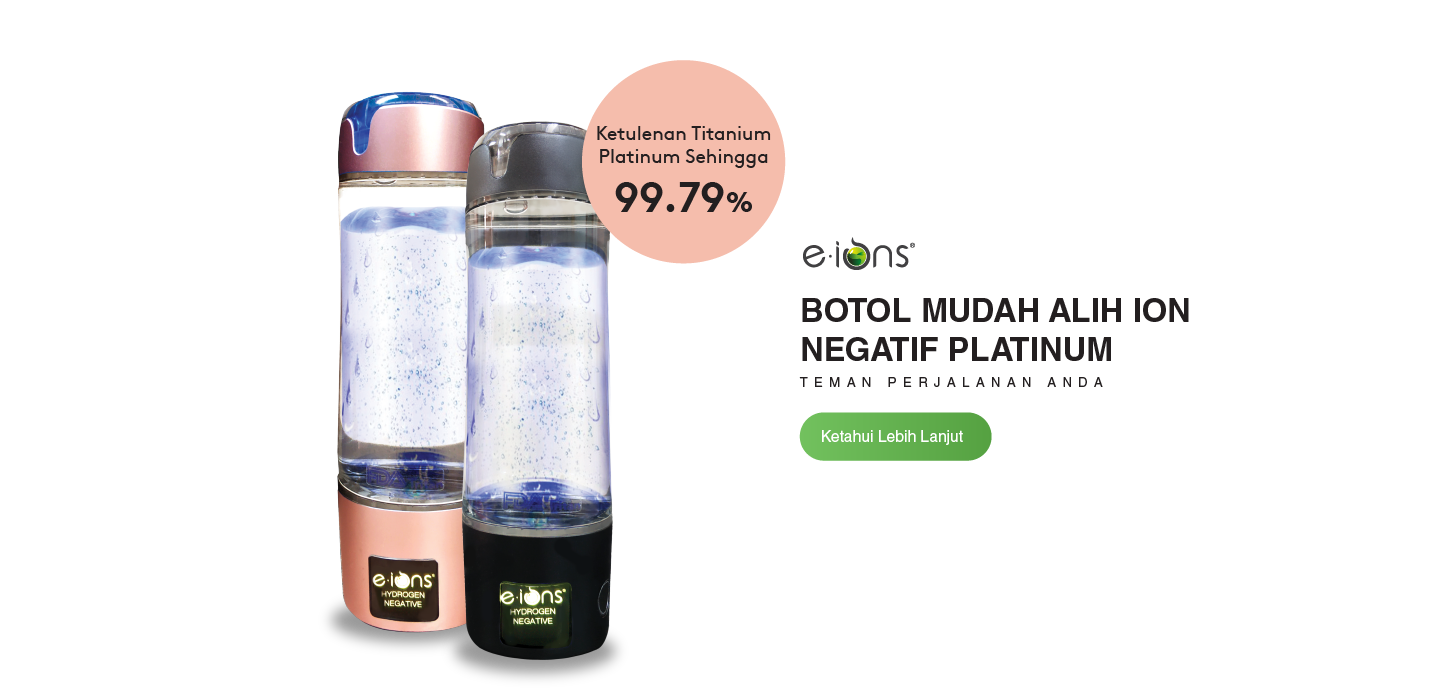 Platinum Ion Negative Portable Bottle
